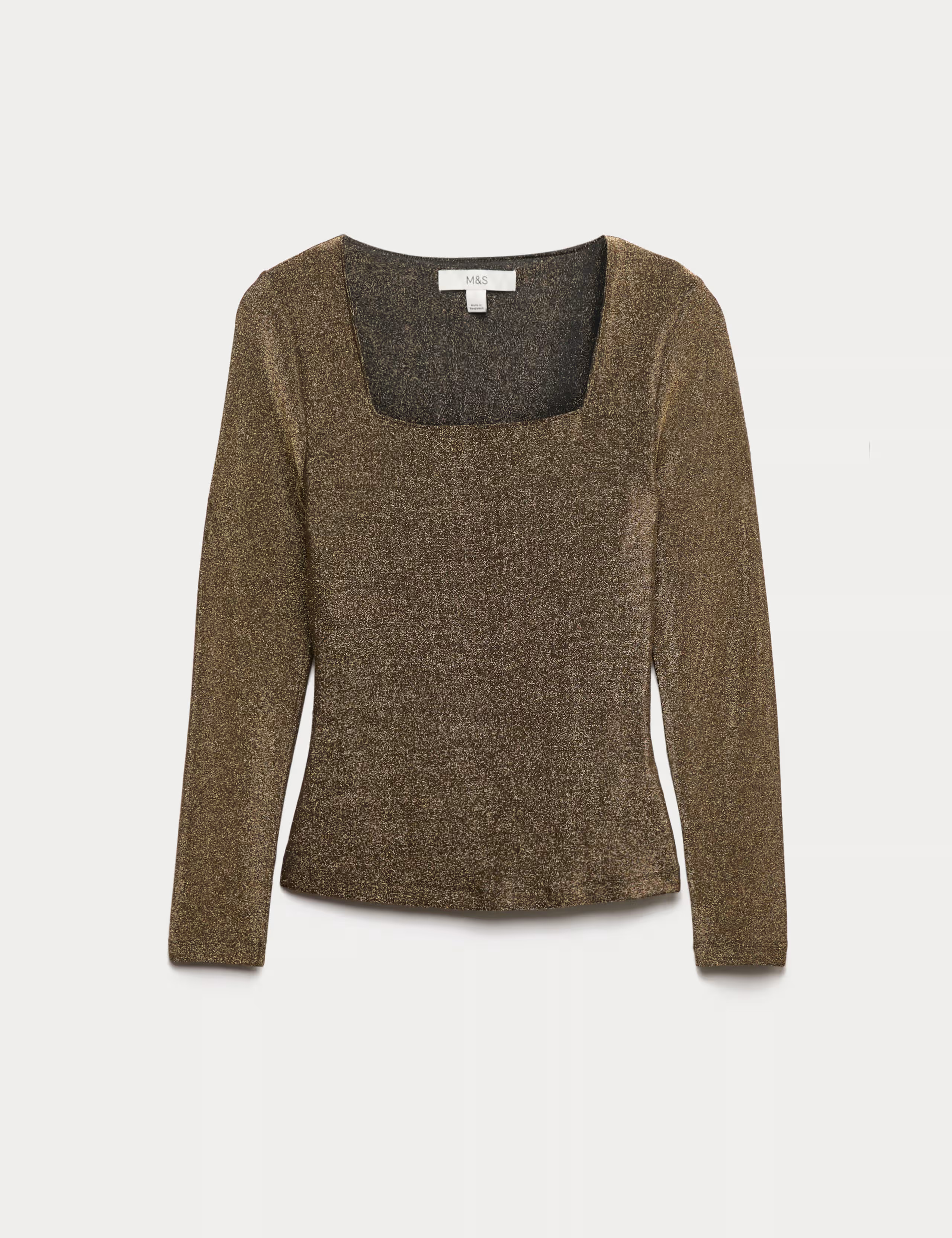 Sparkly Square Neck Top | M&S | M&S | Marks & Spencer (UK)