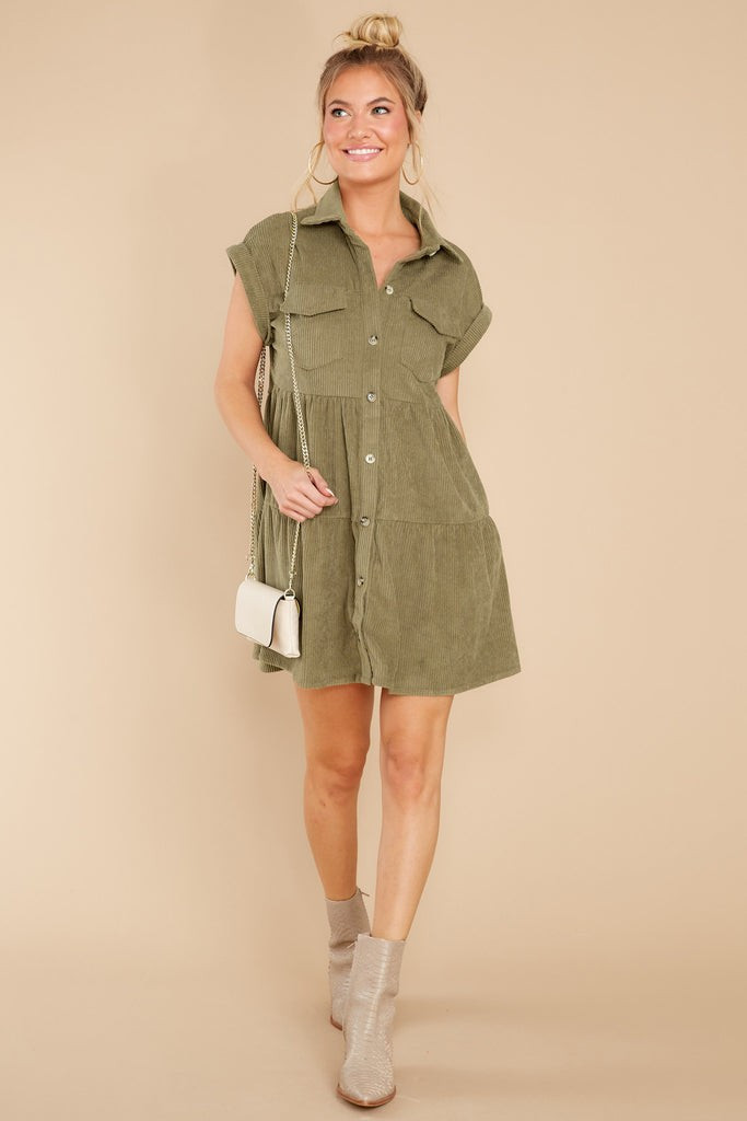 Keep On Dreaming Light Olive Dress | Red Dress 