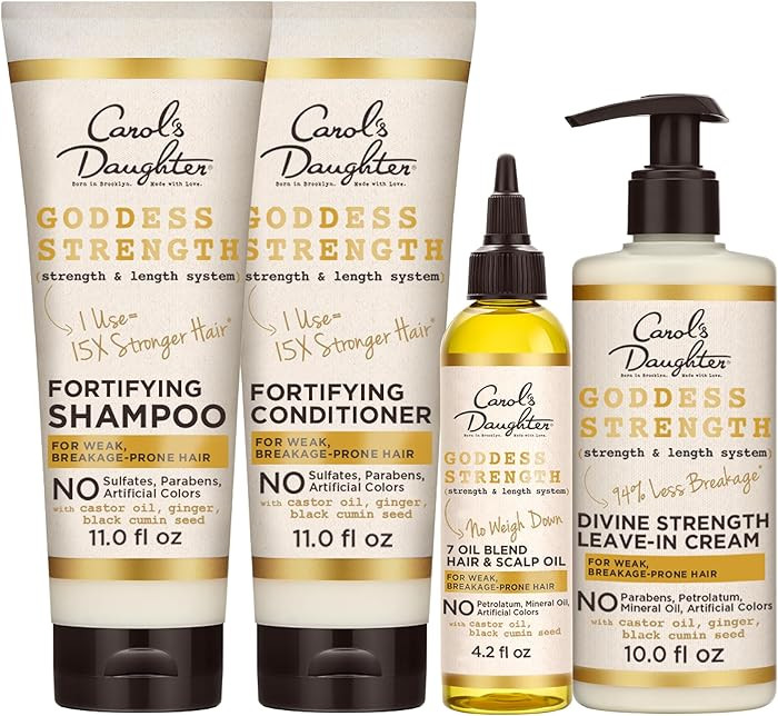 Carol's Daughter Goddess Strong Bundle: Hair Care Kit with Shampoo, Conditioner, Leave-In Treatme... | Amazon (US)