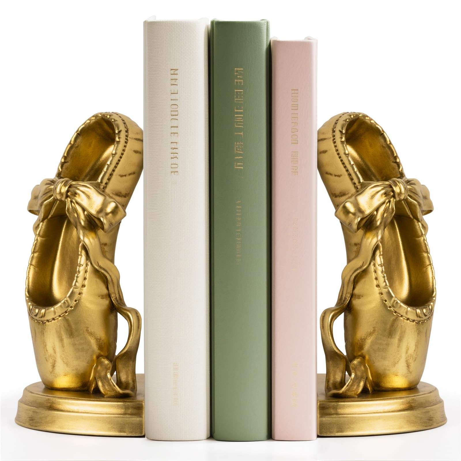 Bookends for Shelves, Ballet Slipper Decorative Bookends - Book Ends with Anti-Slip Pad for Book ... | Amazon (US)