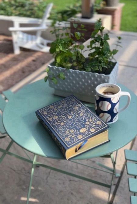 Mornings at my bistro table with iced coffee and my favorite Illuminated Bible are my summer vibe!

#LTKhome #LTKunder50 #LTKSeasonal