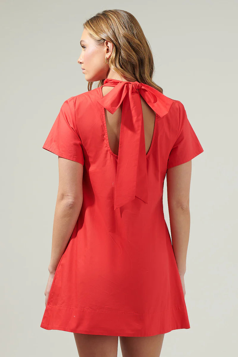 Nova Back Bow Tie Mini Dress | Sugarlips
