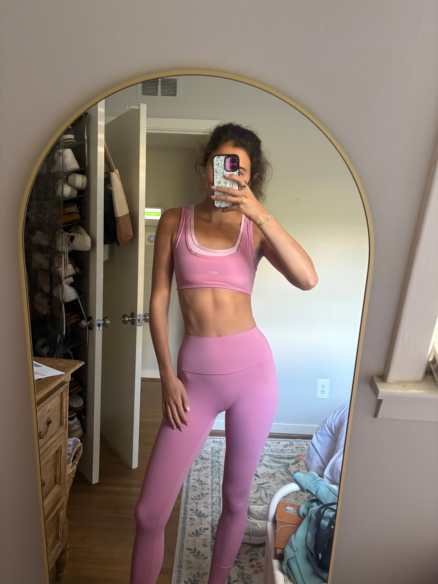 wearing a S in both!