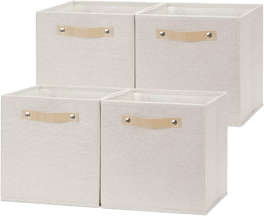 Bidtakay Collapsible Fabric Storage Bins for Cube Organizer 11x11x11 inches Foldable Cube Storage... | Amazon (US)