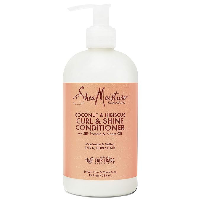 SheaMoisture Conditioner Curl Shine Silicone for Curly Hair Coconut Hibiscus Moisturize & Define ... | Amazon (US)