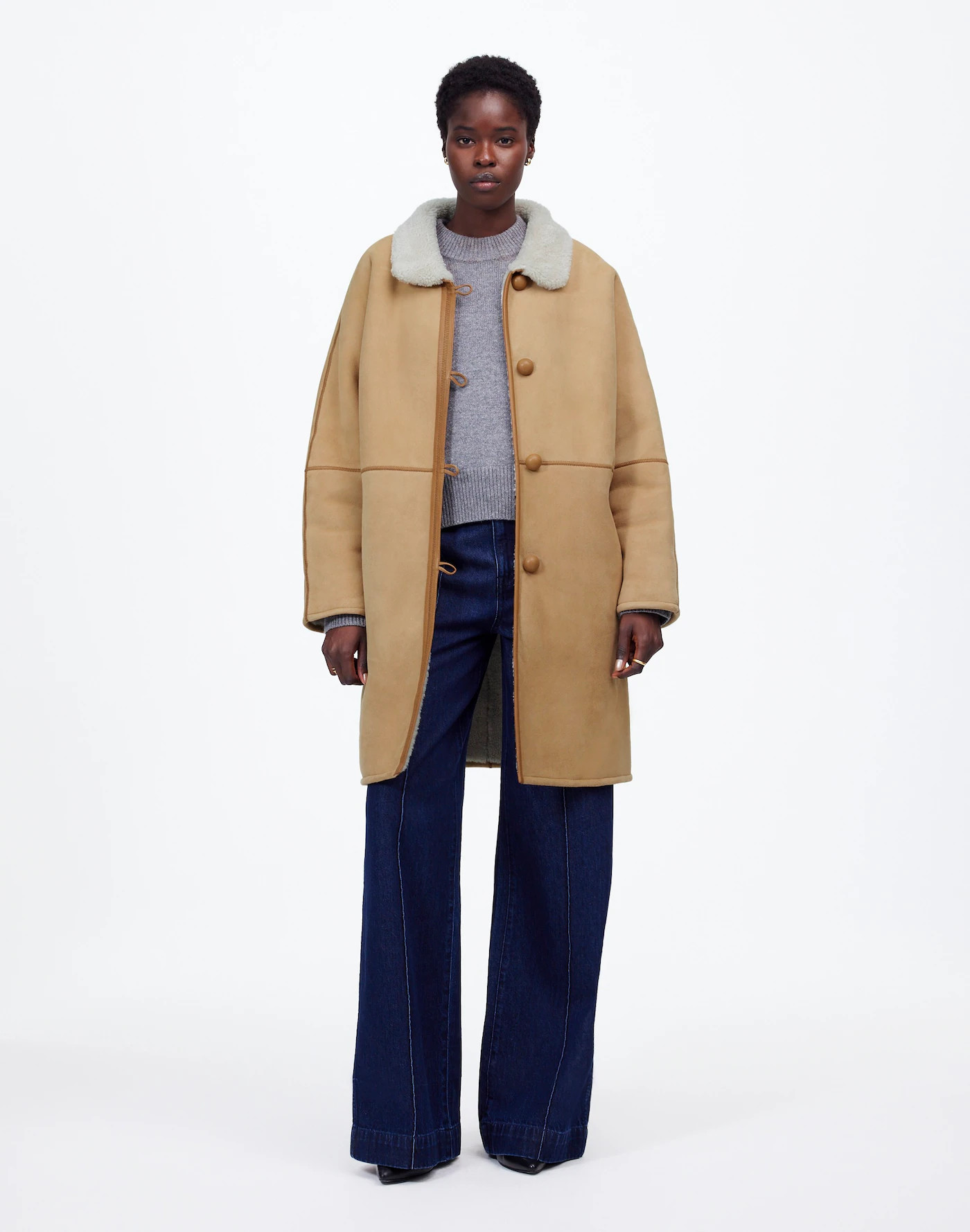 Suede Oversized Long Jacket | Madewell | Madewell