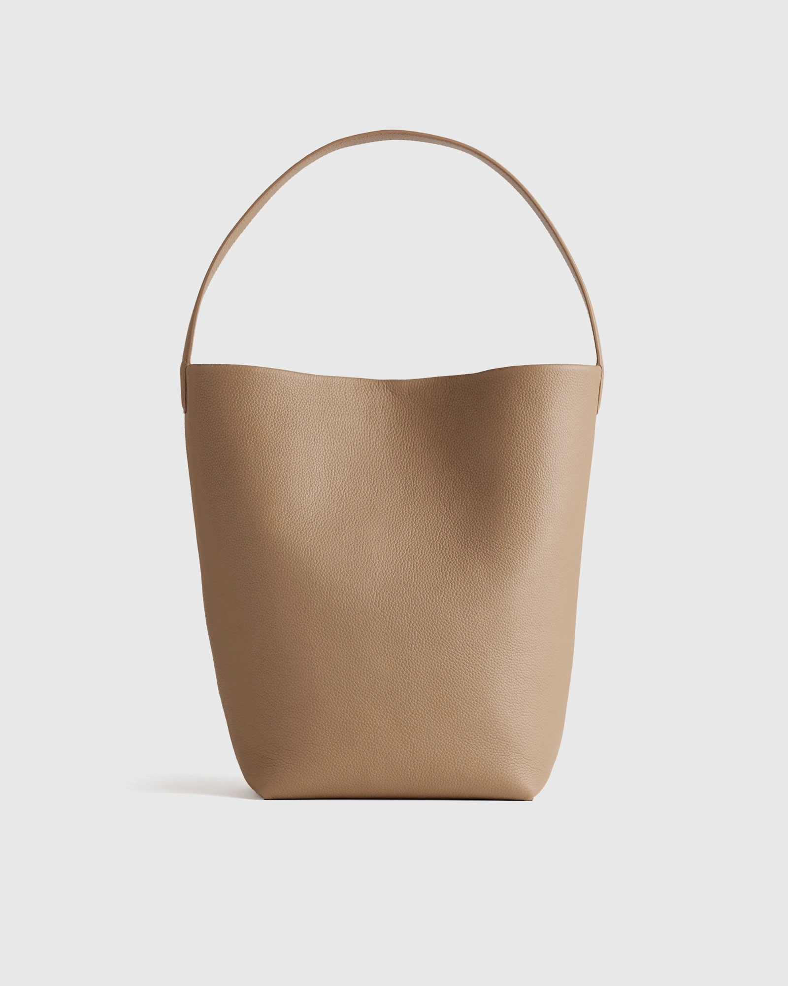 Italian Leather Large Soft Bucket Shoulder Bag | Quince