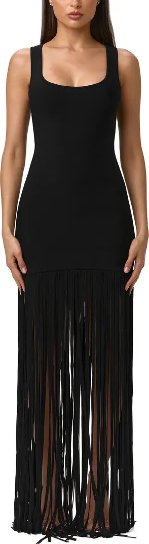 Naked Wardrobe Knit Fringe Maxi Dress | Nordstrom | Nordstrom