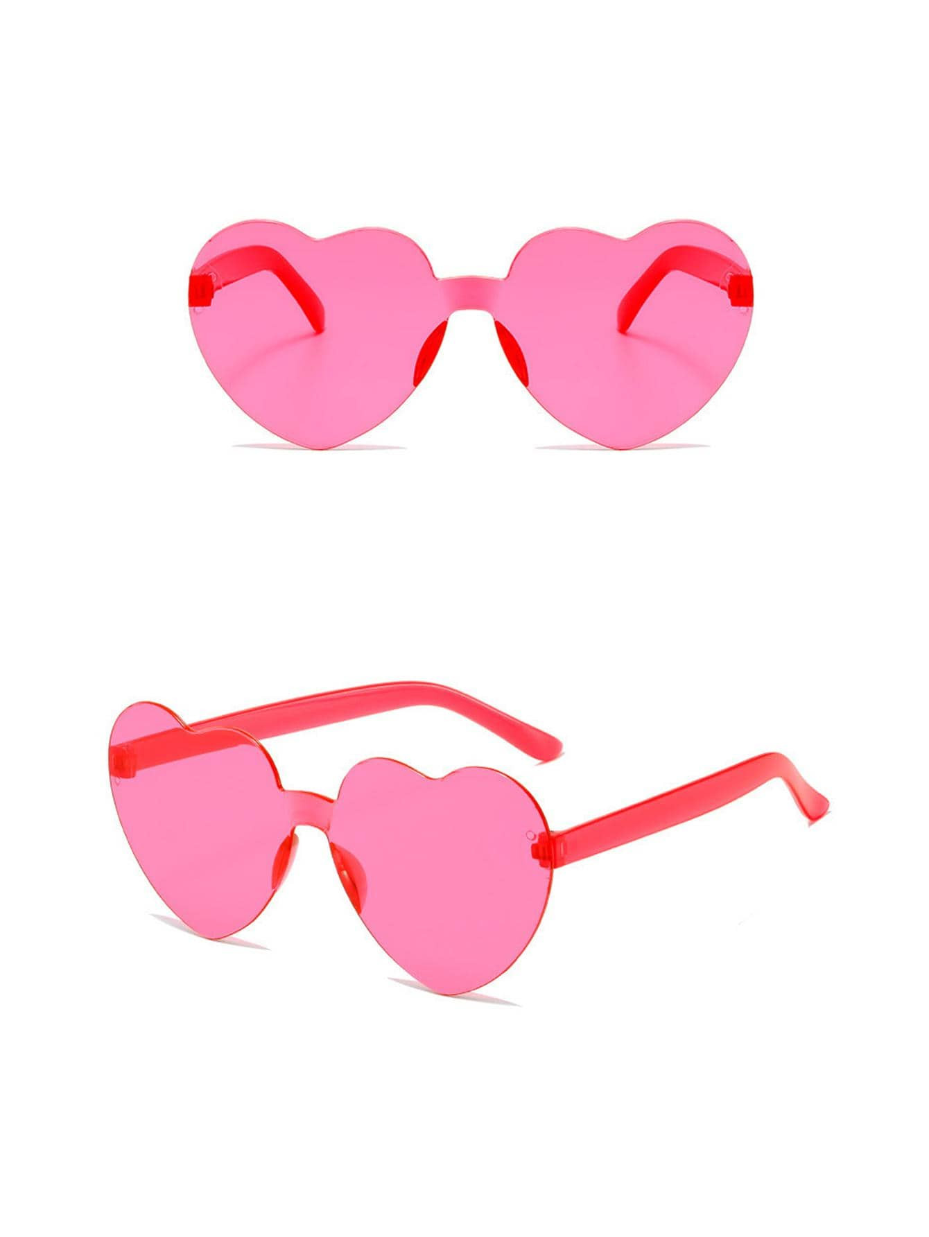 1 Par Mulheres Rosa Coração Óculos Da Moda Para volta à escola | SHEIN