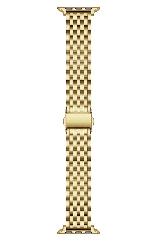 Posh Tech Remy Stainless Steel Apple Watch® Watchband in Gold at Nordstrom | Nordstrom