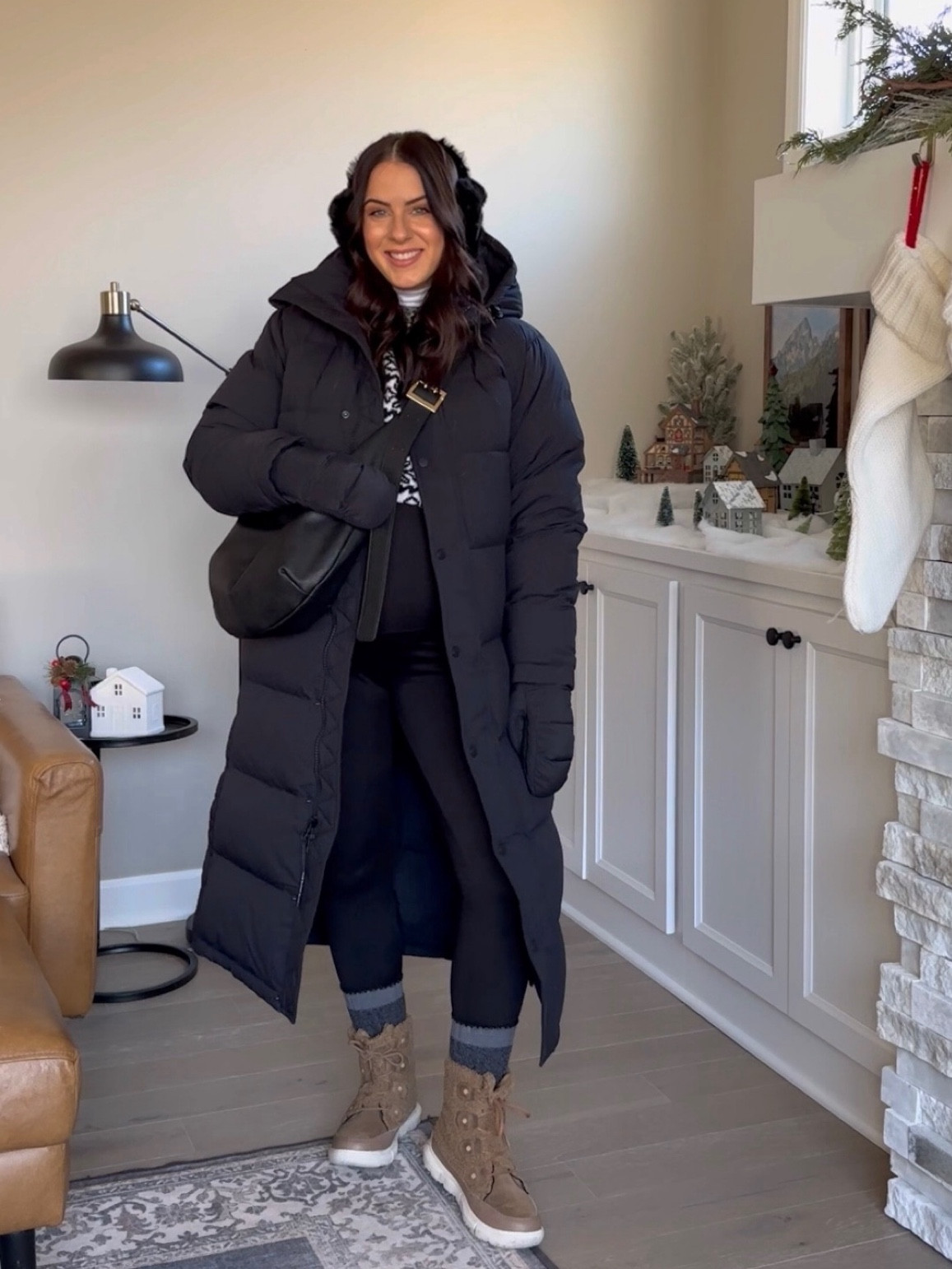 Winter outfit is bump/maternity friendly and on sale! Target sweater is a fave 👀 & my winter snow boots are 50% off! 

S sweater, m turtleneck & puffer coat, m fleece lined leggings but wish I’d done S! Get your true size. Size up .5 in boots for thick socks


#LTKHoliday #LTKStyleTip #LTKSaleAlert