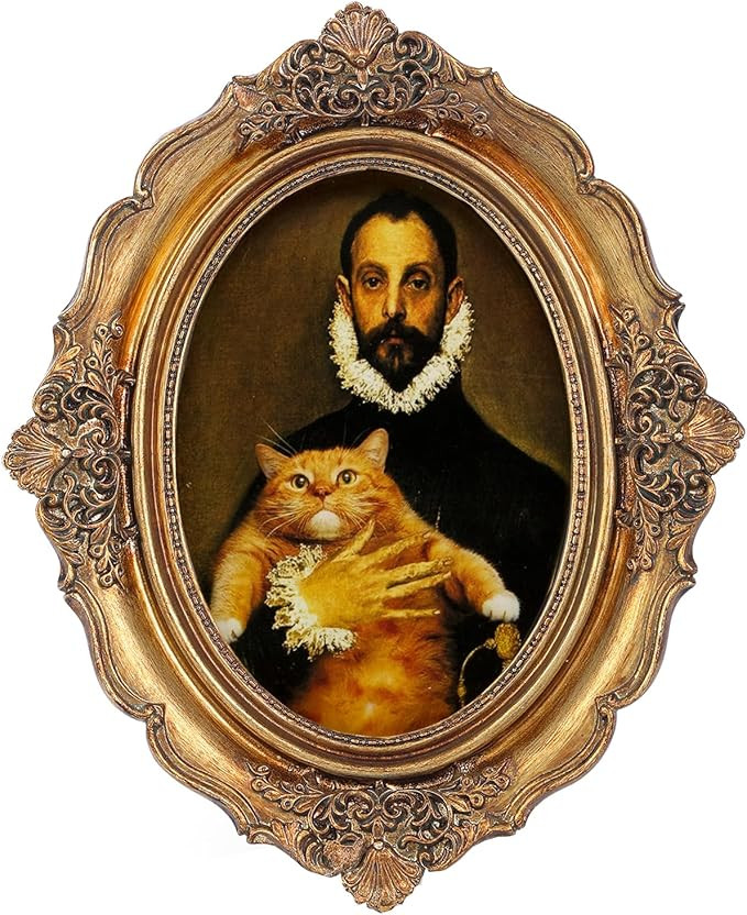 SIKOO Vintage Oval Picture Frame Antique Ornate TableTop and Wall Mounting Photo Frame with High ... | Amazon (US)