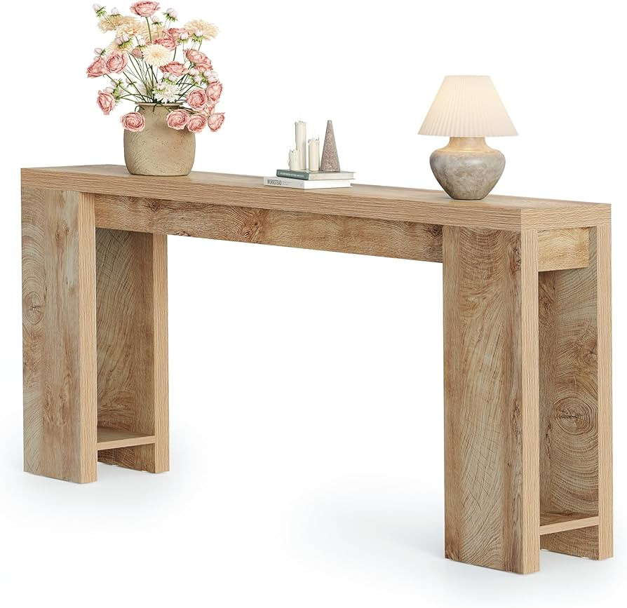 LITTLE TREE 70.9-Inch Long Console Table, Narrow Sofa Table Behind The Couch, Farmhouse Wood Cons... | Amazon (US)
