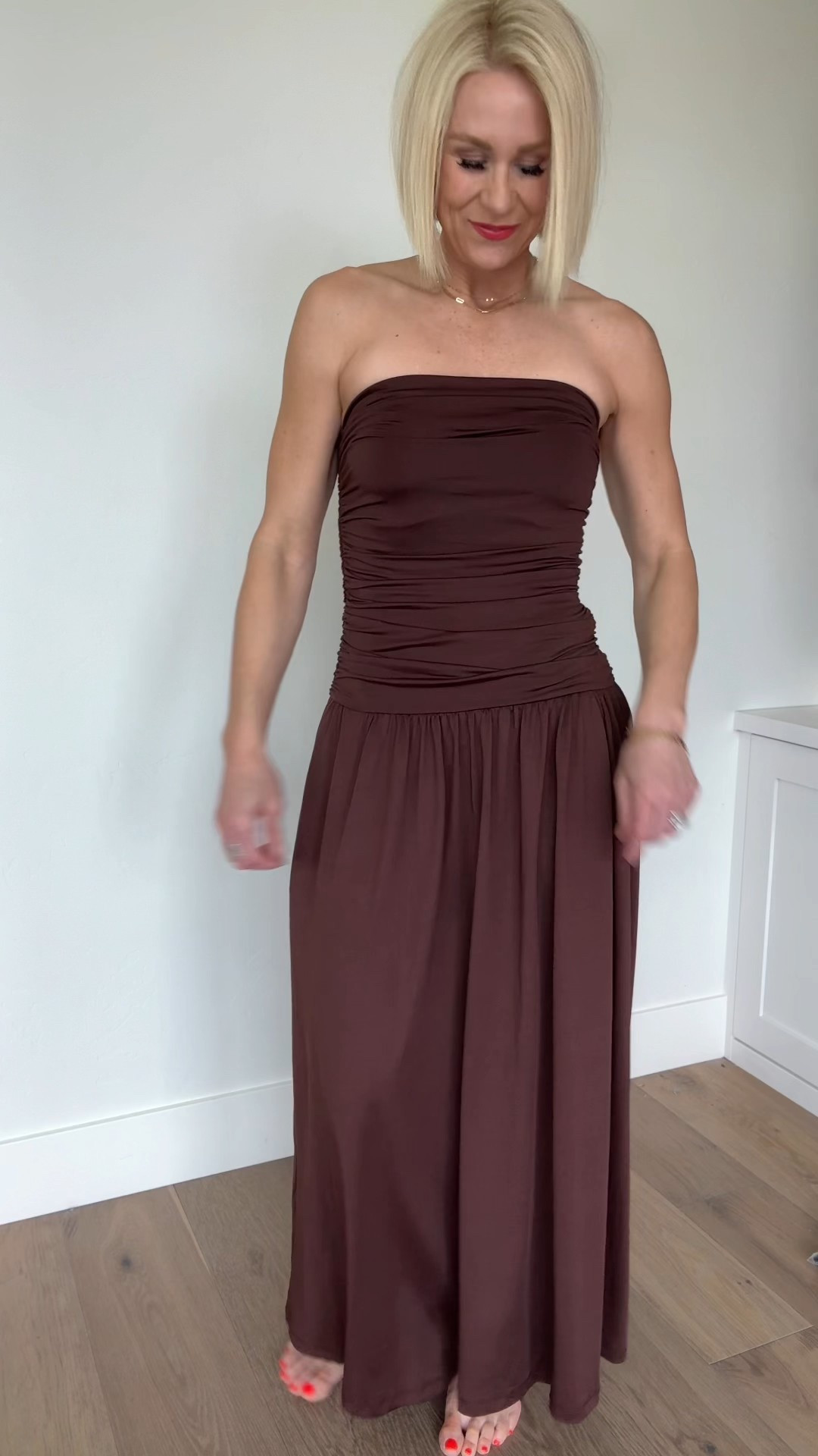 Last minute Easter outfit — but also a great idea for any Spring OR Summer occasion. I love how comfortable & versatile this dress is. The jersey-knit fabric, ruching & pockets make it look AND feel so good!
I wore it last summer to an outdoor wedding — dressed it up with different shoes & bag, but I love how it works styled a bit more casual too. 

Dress fits tts, I’m wearing a medium 
🚨Denim jacket fits tts, wearing a medium + it’s currently 40% off, perfectly lightweight
Go down 1/2 size in adidas from normal shoe size.
Amazon dress
Wedding guest dress


#LTKParties #LTKFindsUnder100 #LTKSeasonal