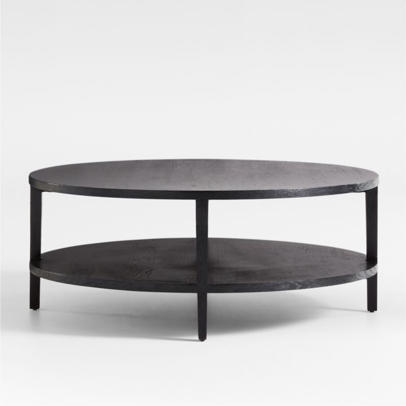 Clairemont Round Ebonized 48" Coffee Table + Reviews | Crate & Barrel | Crate & Barrel