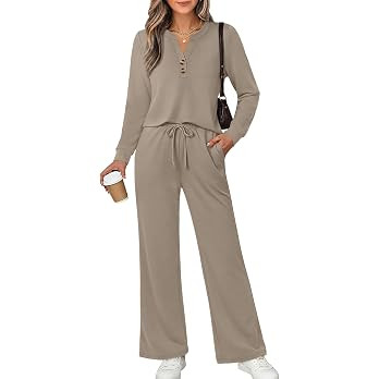 WIHOLL Two Piece Lounge Sets for Women Fall Travel Airport Vacation Outfits | Amazon (US)