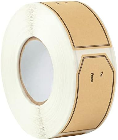 600 PCS Gift Tag Stickers, 1.18" x 2" Christmas Gift Stickers Brown Kraft to and from Gifts Label... | Amazon (US)