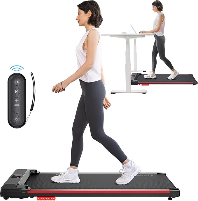 UREVO Under Desk Treadmill, Walking Pad 2 in 1 for Home/Office, Portable Walking Pad Treadmill wi... | Amazon (US)