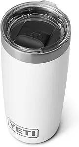 YETI Rambler 10 oz Tumbler, Stainless Steel, Vacuum Insulated with MagSlider Lid, White | Amazon (US)