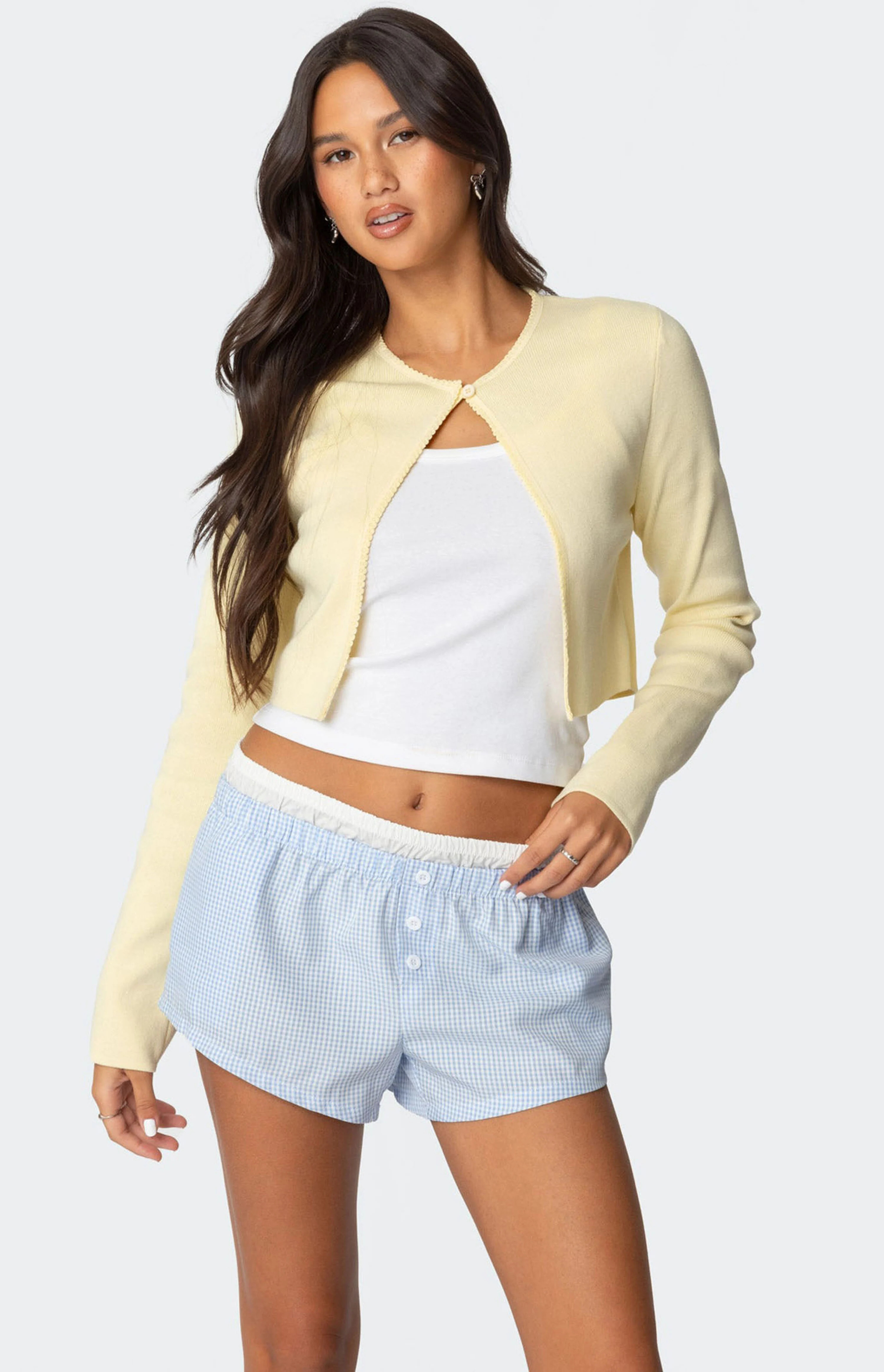 Edikted Jayne Split Front Knit Cardigan | PacSun