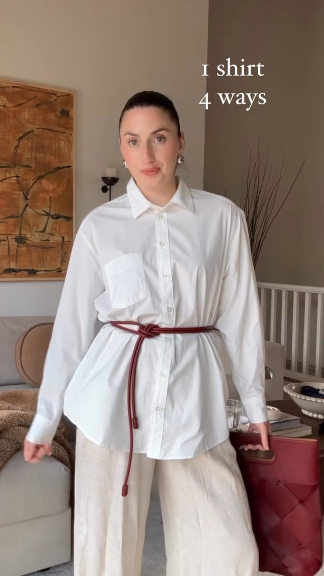 1 shirt, 4 ways ❣️ 

#stylingtips #capsulewardrobe #stylinginspo #1top4ways #outfitrepeater #personalstylist

#LTKOver40 #LTKxMadewell #LTKStyleTip