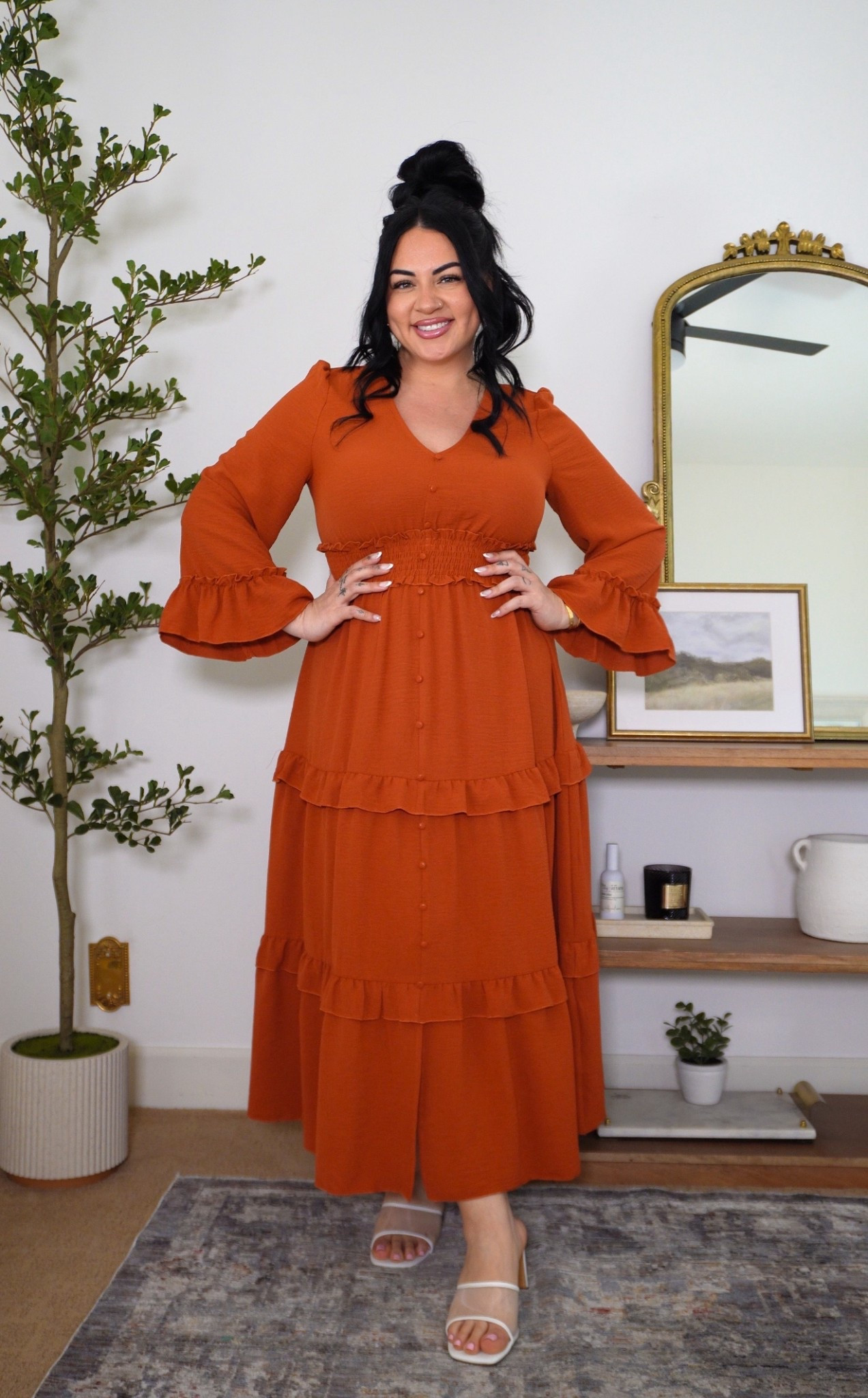 size large in this dress from amazon!! 

#LTKMidsize #LTKgrwm #LTKootd