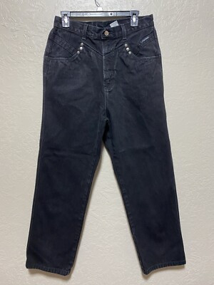 Vintage Rockies Mountain High Waisted Black Western Jeans Size 13/14, 29x28  | eBay | eBay US