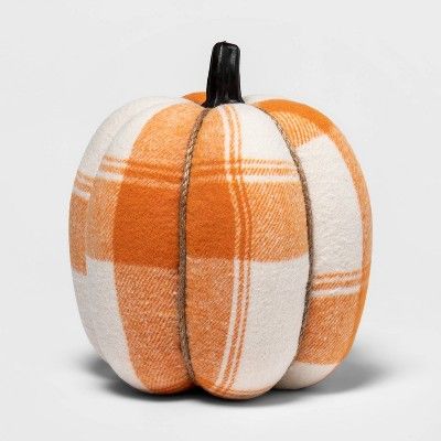 Harvest Plaid Pumpkin Large Orange and Cream - Hyde & EEK! Boutique™ | Target