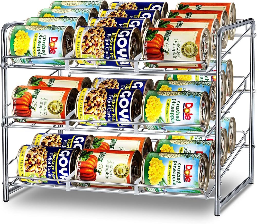 Simple Trending Can Rack Organizer, Stackable Can Storage Dispenser Holds up to 36 Cans for Kitch... | Amazon (US)