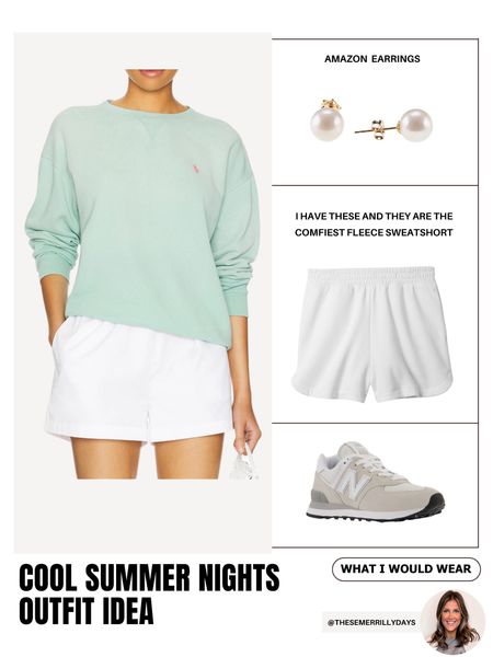 Casual everyday outfit for Summer / Summer nights 
• I have the sneakers and shorts and both are so comfy!!! 

#LTKShoeCrush #LTKFindsUnder100 #LTKFindsUnder50