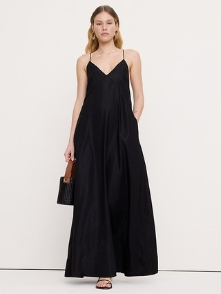 Viscose-Linen Maxi Dress | Banana Republic (US)