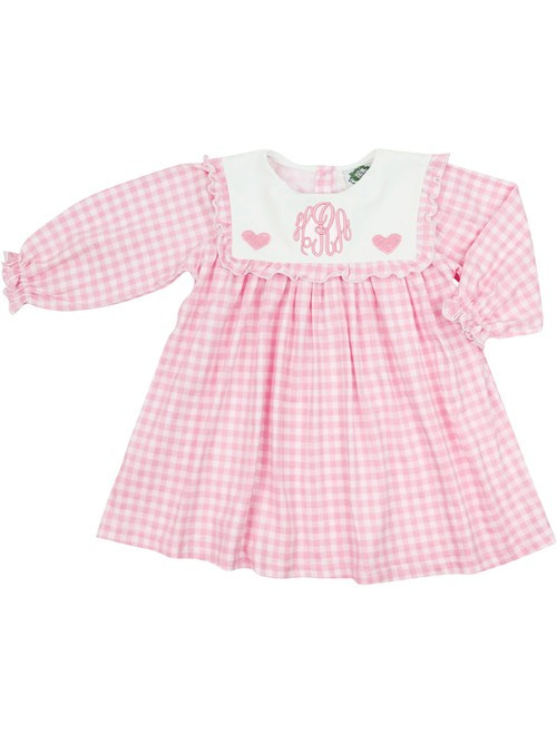 Pink Check Heart Dress* | Cecil and Lou