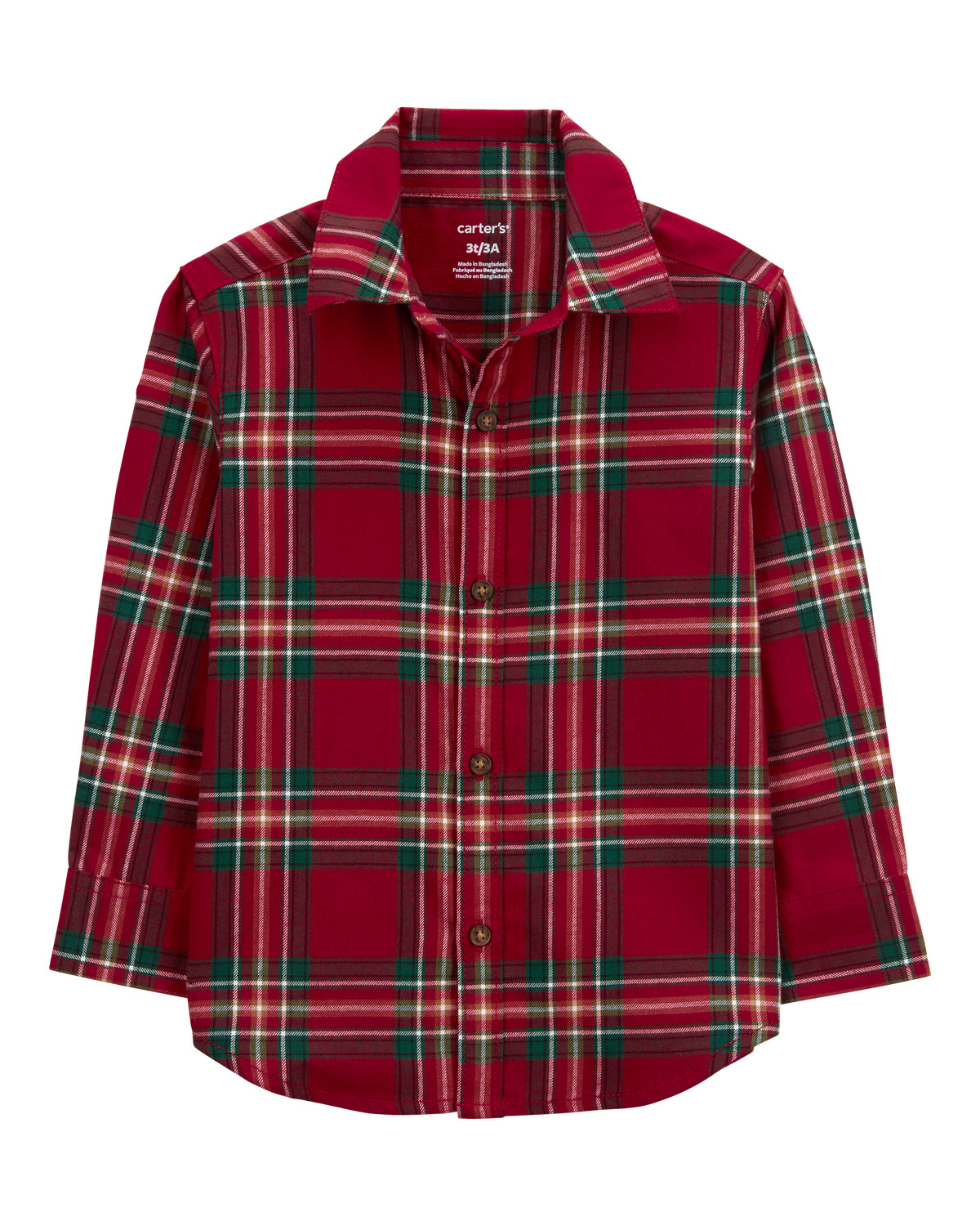 Toddler Plaid Twill Button-Down Shirt - Carter's | Carter's | Carter's Inc