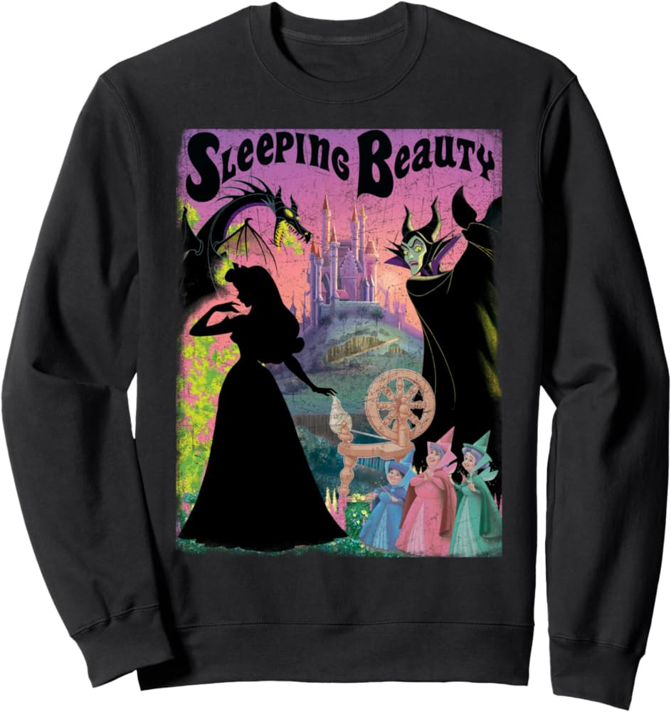 Disney Sleeping Beauty Aurora Maleficent Poster Sweatshirt Sweatshirt | Amazon (US)