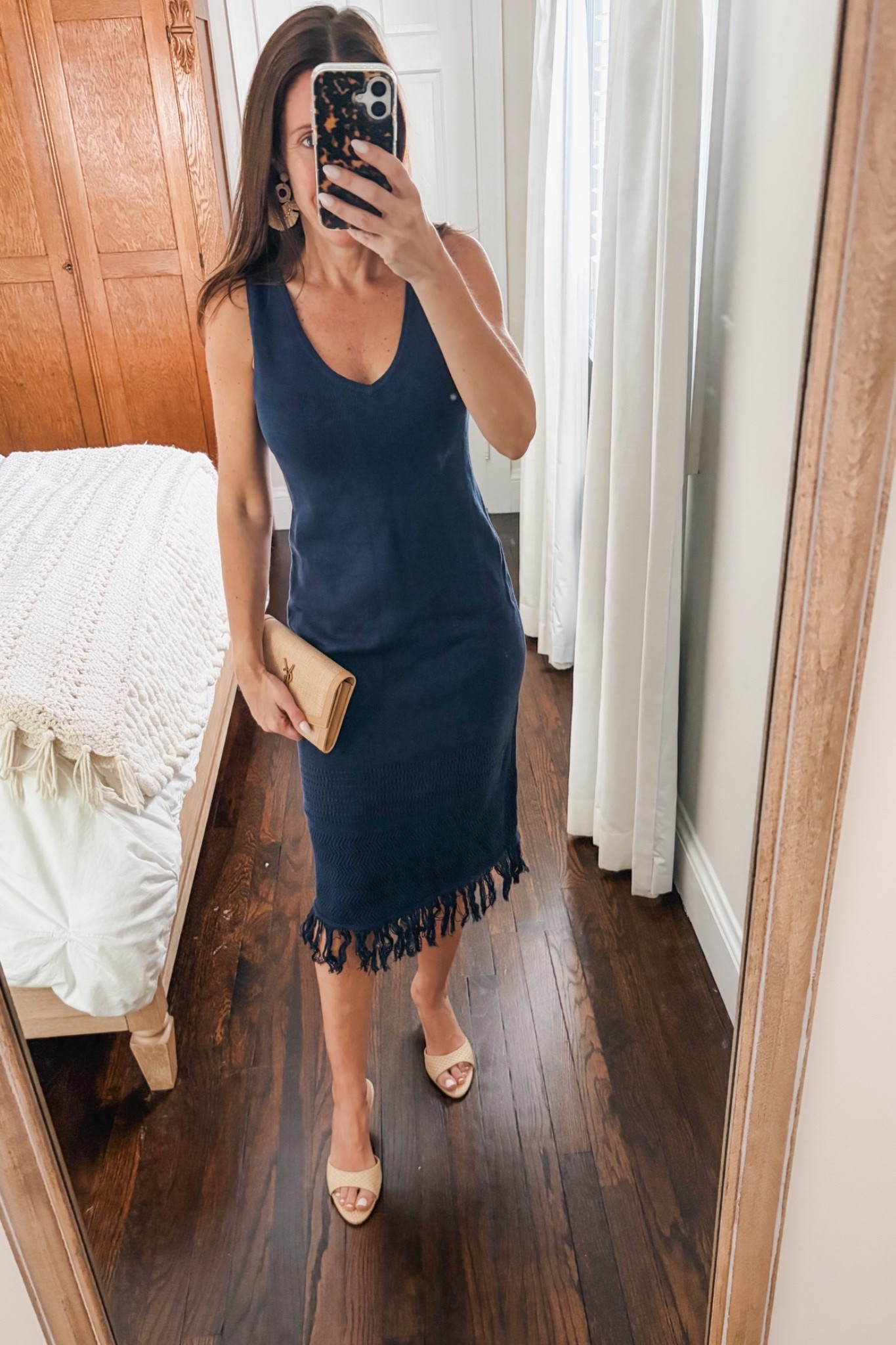 Another fringe crochet dress, this navy blue one is from Banana Republic Factory.

#LTKOver40 #LTKWedding