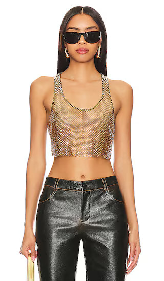 Choco Stardust Crop Top in Brown | Revolve Clothing (Global)