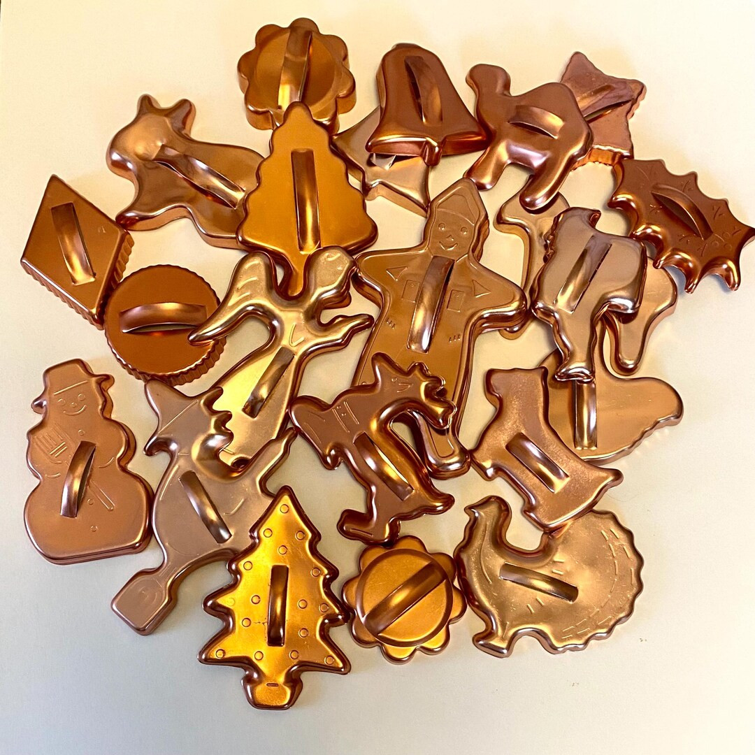 Vintage Copper Cookie Cutters - Choose Your Favorites - Christmas Santa Reindeer Gingerbread Boy ... | Etsy (US)