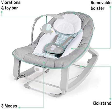 Ingenuity Keep Cozy 3-in-1 Grow with Me Vibrating Baby Bouncer Seat & Infant to Toddler Rocker - Wea | Amazon (US)