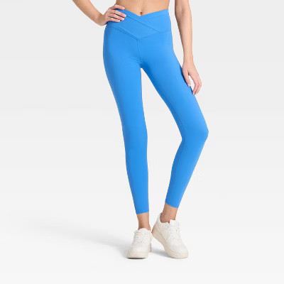 Women's High-Rise Crossover Waistband 7/8 Leggings - JoyLab™ | Target
