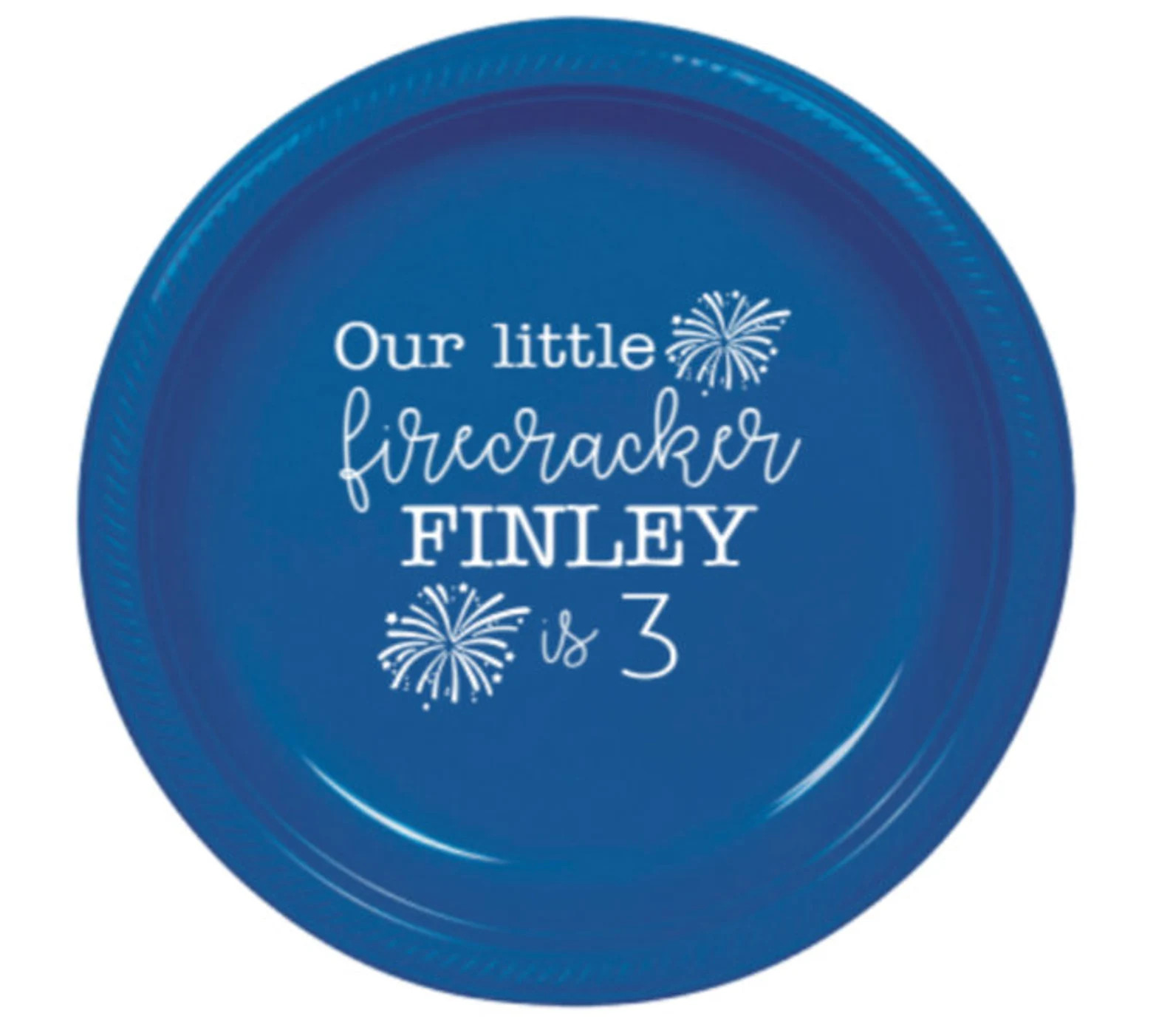 4th of July birthday, Fourth of July birthday party plates, Our little firecracker plates, July 4... | Etsy (US)