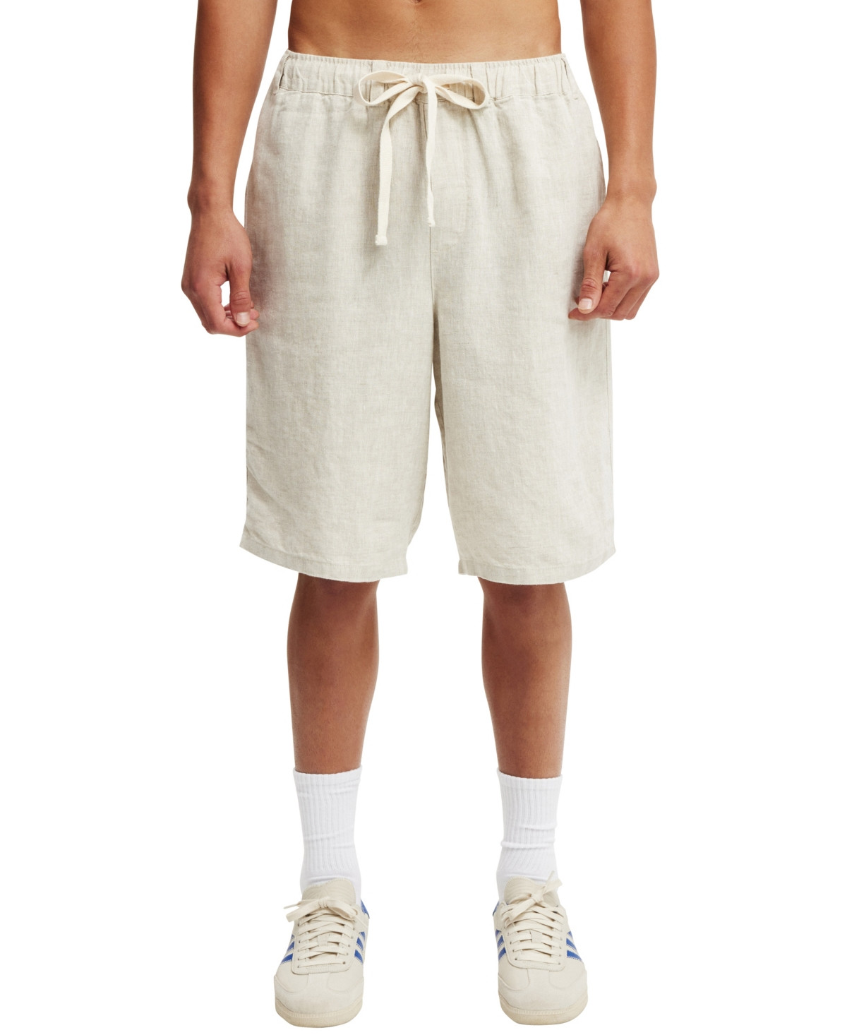Cotton On Men's Baggy Linen Shorts - Oatmeal | Macy's