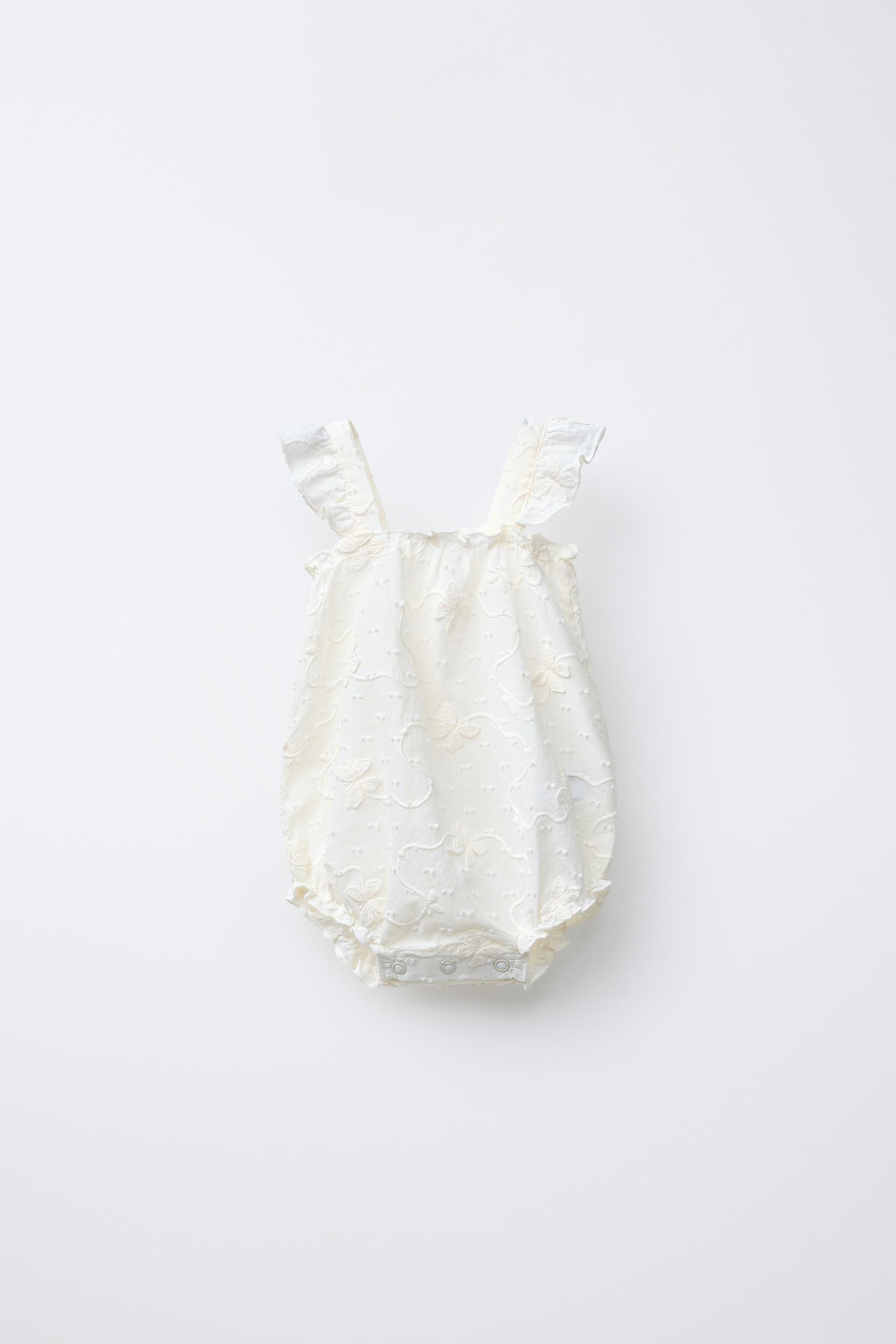 EMBROIDERED BUTTERFLY ROMPER | Zara US