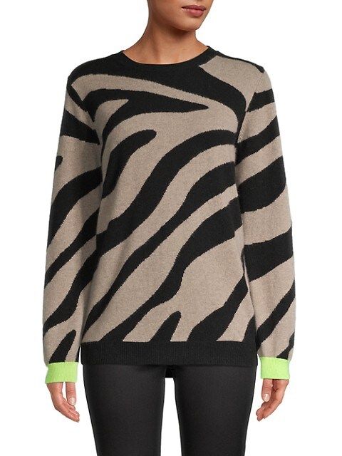 Lulu Zebra-Print Cashmere Sweater | Saks Fifth Avenue OFF 5TH