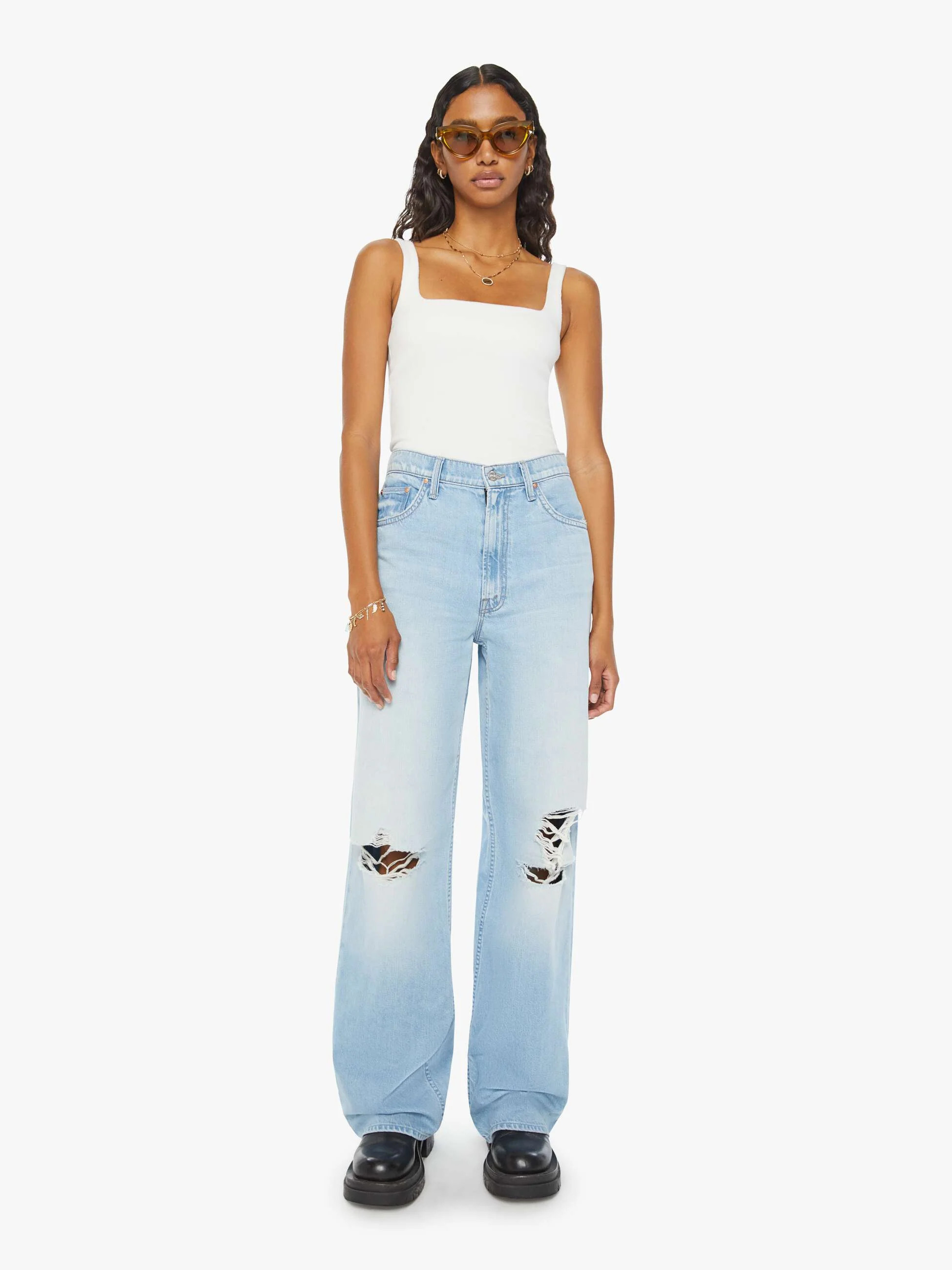 High Waisted Spinner Zip Heel | Mother Denim