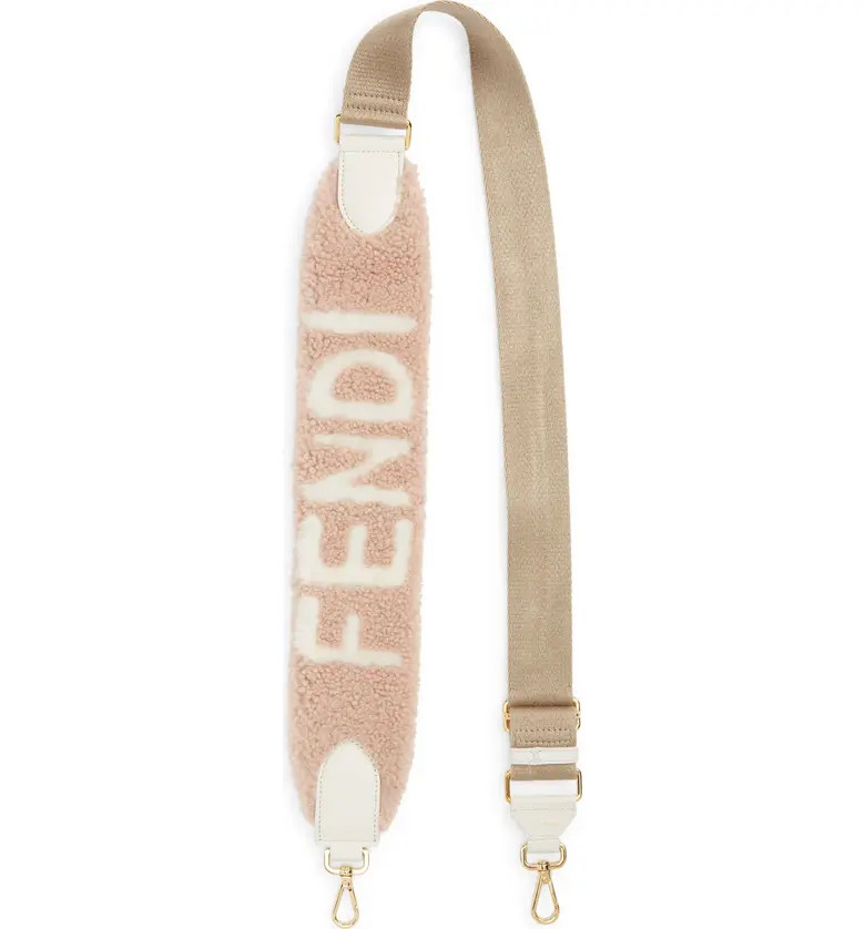 Fendi Strap You Logo Genuine Shearling Bag Strap | Nordstrom | Nordstrom