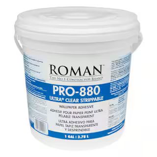 ROMAN PRO-880 1 gal. Ultra Clear Strippable Wallpaper Adhesive | The Home Depot