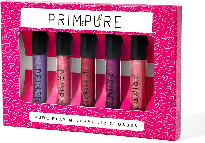 Prim and Pure Mineral Play Lip Gloss Set (Pack of 5) - 100% Natural, Organic, Non-toxic Kids Lip ... | Amazon (US)