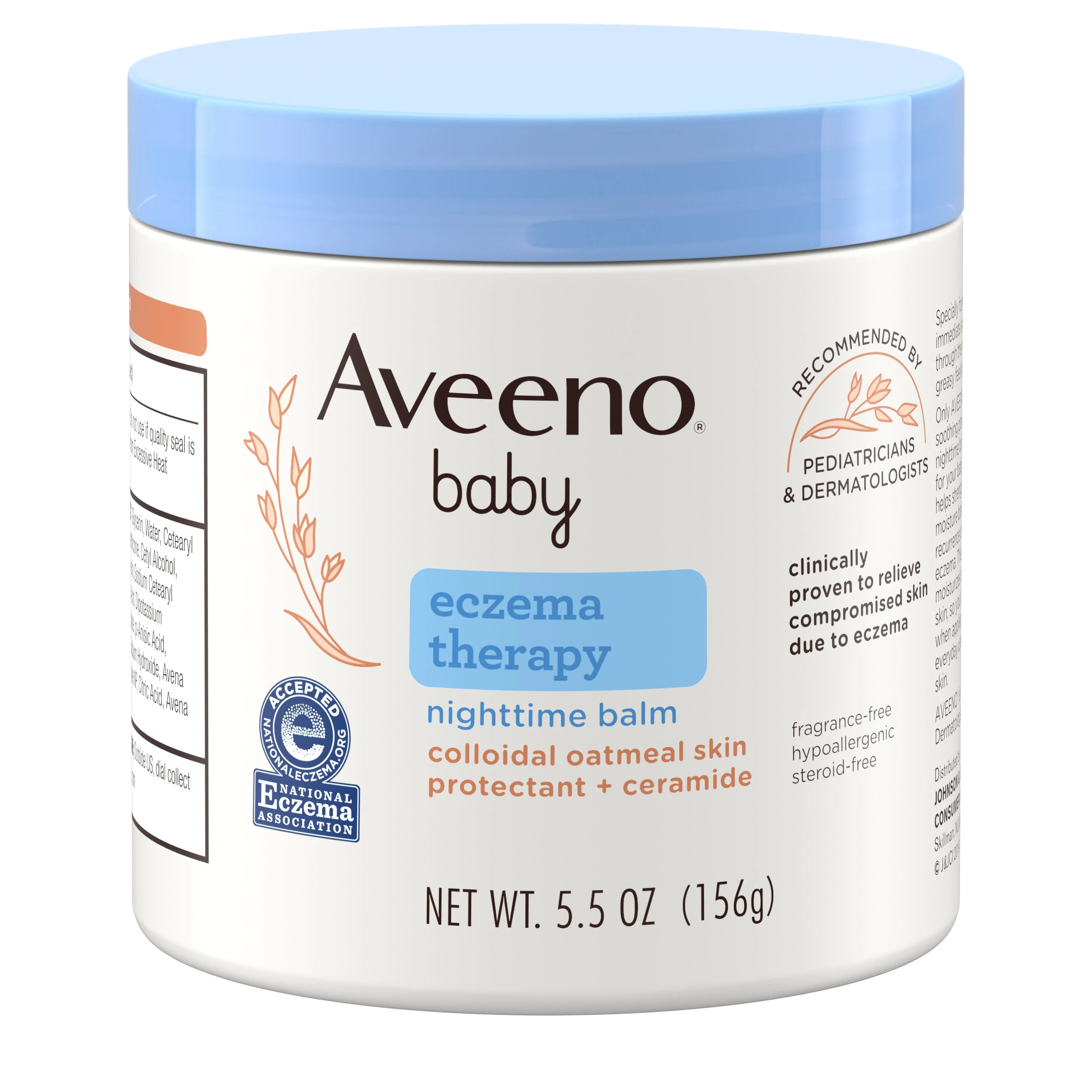 Aveeno Baby Eczema Therapy Nighttime Balm with Natural Oatmeal, 5.5 oz | Walmart (US)