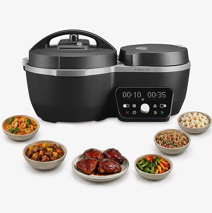 Instant Pot Dual Action 8‑in‑1 Multi-Cooker with Serve Together™ Smart Timing, 4Qt Pressure... | Amazon (US)