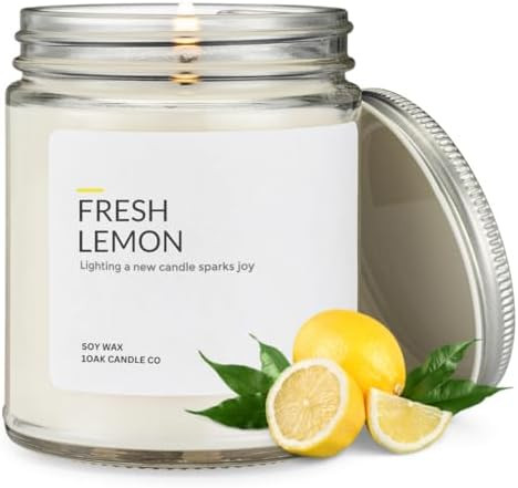 1OAK Lemon Candle - Citrus Candles for Home, Kitchen, & Summer - Fruity Candles Scented - Long Bu... | Amazon (US)